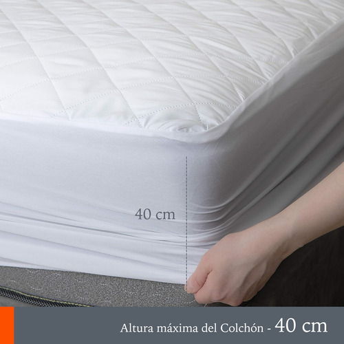 Cubre Colchón Individual Protector De Cama 100% Impermeable