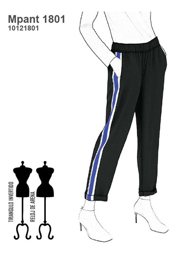 Molde, Patrón Pantalon Tipo Jogging Moda Mujer