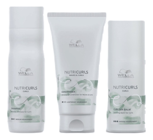 Shampoo, Acondicionador Y Balsamo Nutricurls De Wella