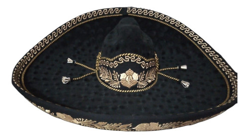 Sombrero Charro Cocula Forrado Gala Bordado Forro Lana Trigo