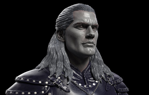 Imponente Busto De Geralt De Rivia - The Witcher