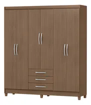 Comprar Placard Ropero 6 Puertas 180 Largo X 200 Alto Mucho Estantes Color Terrano \u002F Terrano