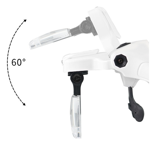 Lupa Para Diadema Iluminada Con Led, 5 Lentes Desmontables