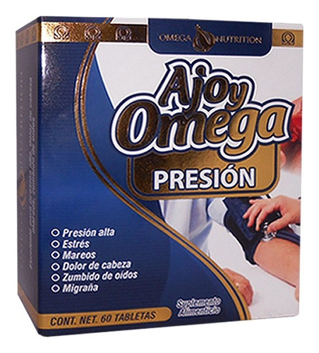 Ajo Y Omega Presion 60 Tabletas Suplemento Naturista Sabor Sin Sabor