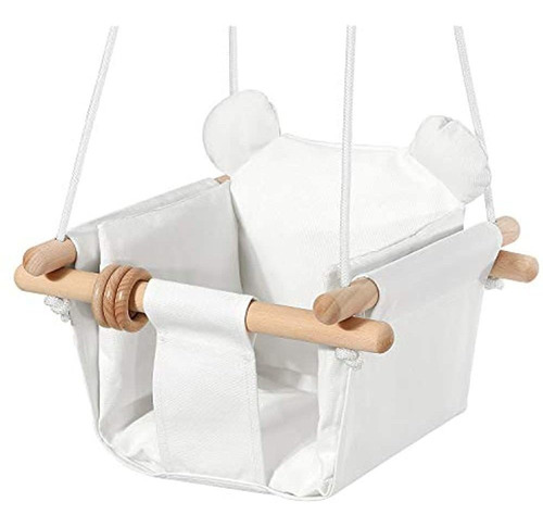 Mlian Secure Canvas And Wooden Baby Columpio Asiento Silla H