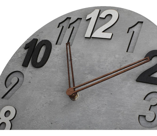 Reloj De Pared Reloj De Pared Decorativo De 12 Pulgadas Gris