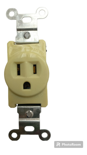 Toma Corriente Empotrar Sencillo 125v C/tierra Beige (2unid)