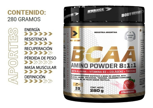 Imagen 3 de 4 de Bcaa Powder Body Advance - Platinum Series