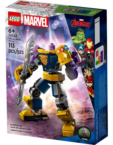 Kit Super Heroes Marvel 76242 Armadura Robô Thanos Lego Quantidade de peças  113