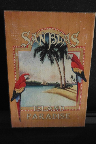Cuadro San Blas Panama Island Paradise Retro Vintage Mecate