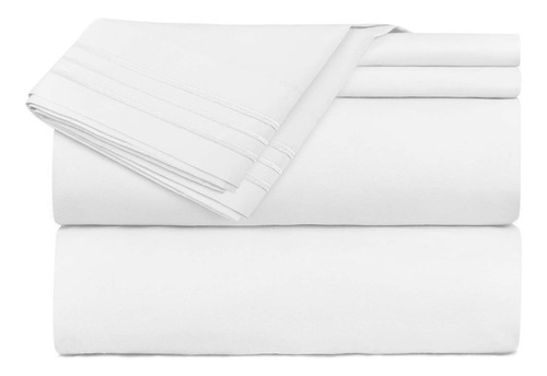 Sábanas B.kind & Beyond Antiarrugas Extra Suaves Matrimonial Color Blanco