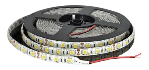 Tira Led 5050 Exterior 5mts Silicona Luz Blanco Frio Practi