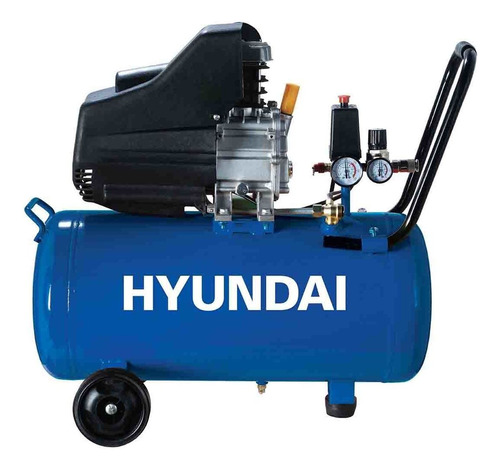 Compresor De Aire Eléctrico Portátil Hyundai 50 Lts 2 Hp Rex Color Azul Frecuencia 60 Hz