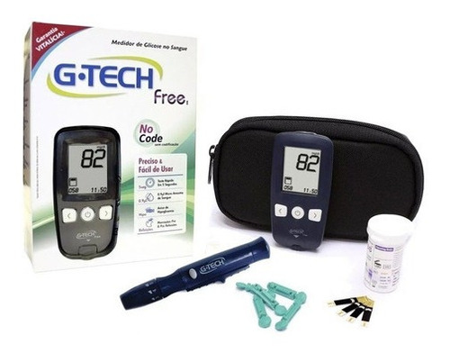 Aparelho Medidor De Glicemia G-tech Free + 10 Tiras