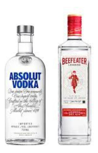 Paquete Absolut Vodka 700 Ml Y Beefeater Gin 1l