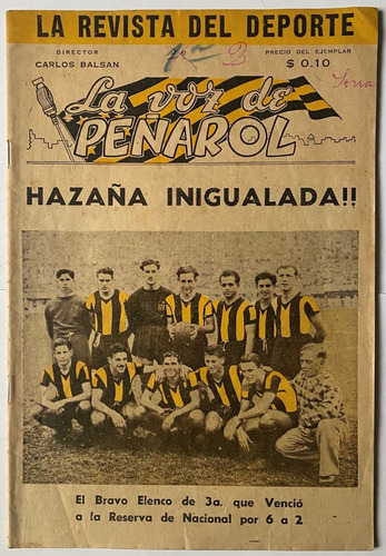 La Voz De Peñarol, Nº 15 Setiembr 1945, Aurinegro Manya, Ez4