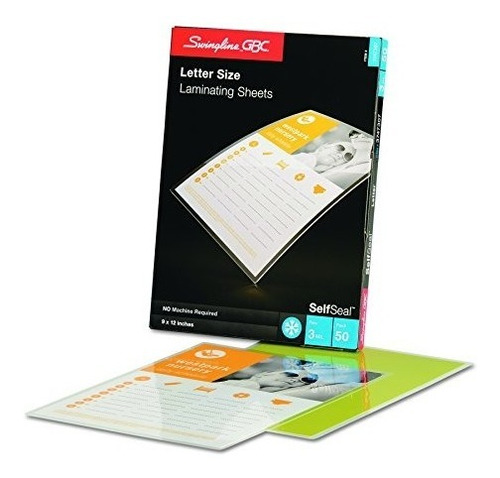 Swingline Gbc Selfseal Self Adhesive Laminating Sheet