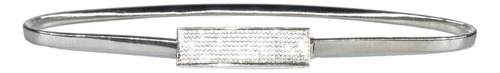 Cinto Caderin Tresher Elastizado De Fiesta Hebilla Strass Plateado Lisa Único