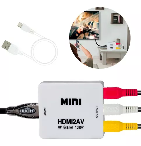 Mini Adaptador Convertidor Señal Hdmi - Rca Audio Y Video