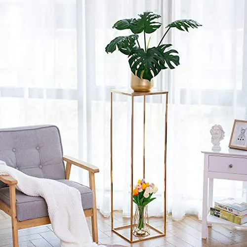 Soporte Floral Dorado Para Bodas - 2 Pcs De 39 4in Vases