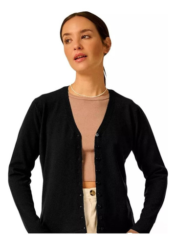 Cardigan Minimal Liso Art 365 Mauro Sergio