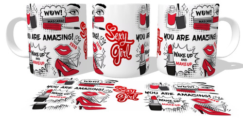 Caneca Porcelana Copo Xícara Feminina Beleza Presente Menina