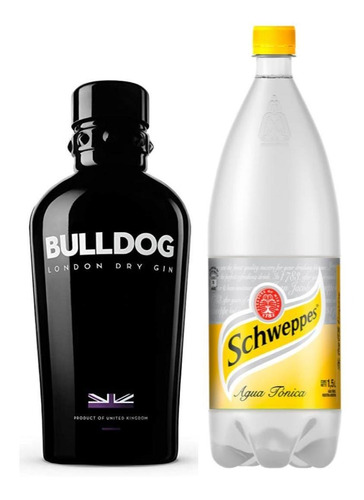 Gin Bulldog 700 Ml + Schweppes Tónica 1,5 Lts Fullescabio
