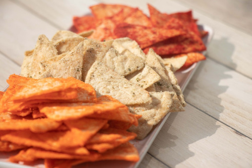Totopos De Tapioca Veganos Sabor Queso Y Especias 100gr