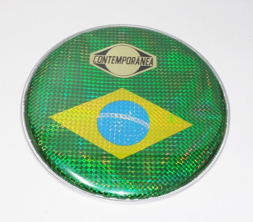 Pele 44p Contemporanea Holografica Bandeira Brasileira 10pol Cor Verde