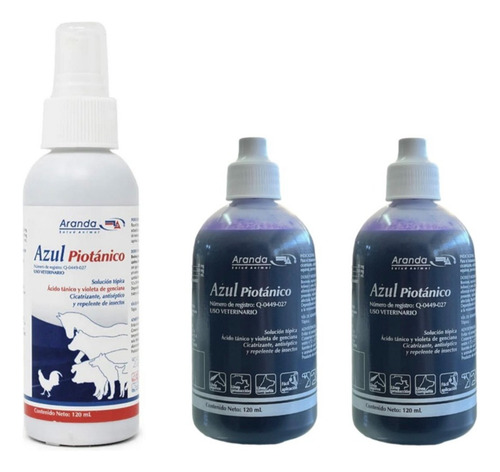 Azul Piotanico Spray 120 Ml + 2 Goteros 120 Ml