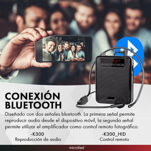 Imagen 4 de 10 de Micrófono Vincha Megáfono De Voz Parlante Bluetooth Radio