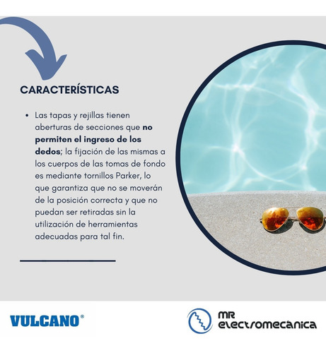 Imagen 4 de 10 de Toma Fondo Marca Vulcano / Para Piscinas De Hormigón 125000