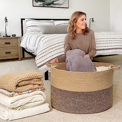 Cesta De Almacenamiento De Mimbre Extra Grande 83l