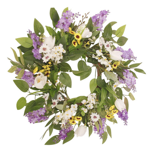 Corona De Flores Naturales Para Decoración De Hogar