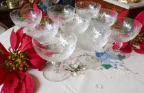 Comprar Antiguas Copas Champagne Cristal Tallado 9 Unidades N625