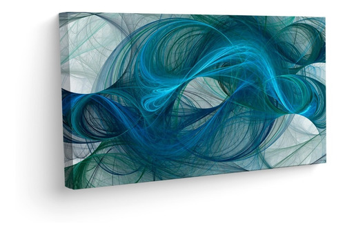 Cuadros Decorativos Moderno Canvas Panorámico Abstracto Azul