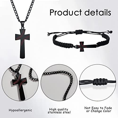 Juego De 2 Collares De Béisbol Para Niños Y Pulseras De Béis