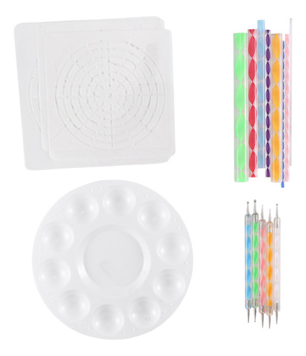 Plantillas Con Diseño De Mandala, Kit De Pintura, Punteado C