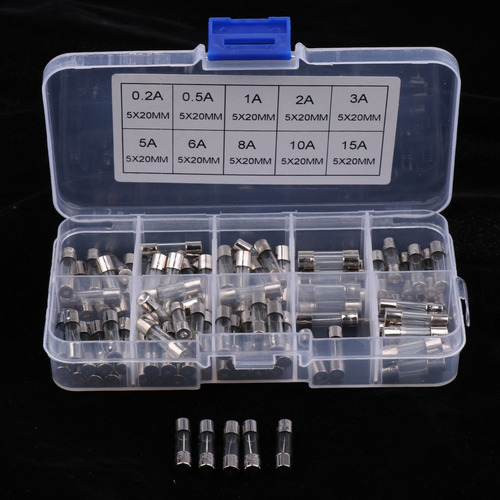 100pcs Fusibles De Vidrio Agu Con Caja Para Sistema Audio