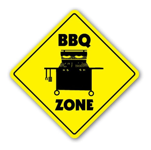 [signjoker] Bbq Zone Sign Barbacoa Gas Grill Cocina Salsa