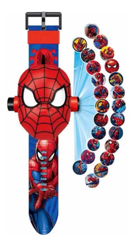 Reloj Para Niño Spiderman Hombre Araña Con Luz De Proyección