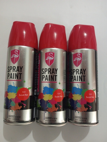 Pintura Roja En Spray Flamingo 450ml F056 / 131 Susuki Red.