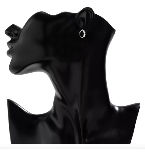Aretes Arracada Para Mujer Plata Ley .925 Incrustaciones Zirconia Forma De Corazon Tipo Huggies Elegantes Finos Ligeros Moda Ideales Para Regalar Set De 2 Aretes