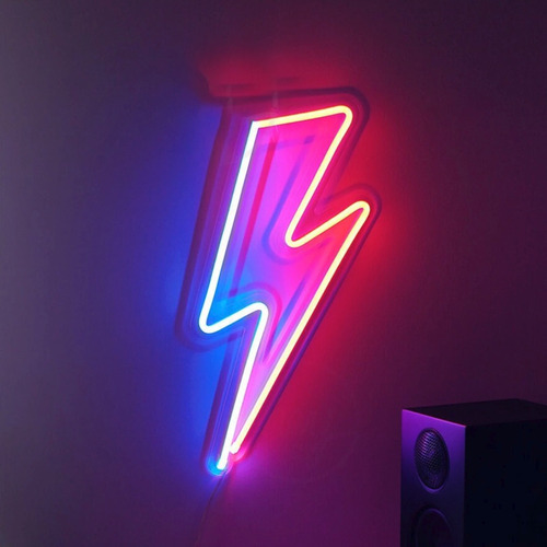 David Bowie Letrero Neon Luz Led Rayo Con Control Atenuador