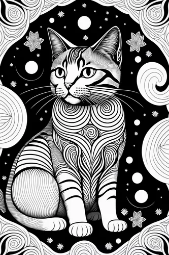 Desenhos para colorir de Gatos para imprimir e colorir - Gatos - Coloring  Pages for Adults