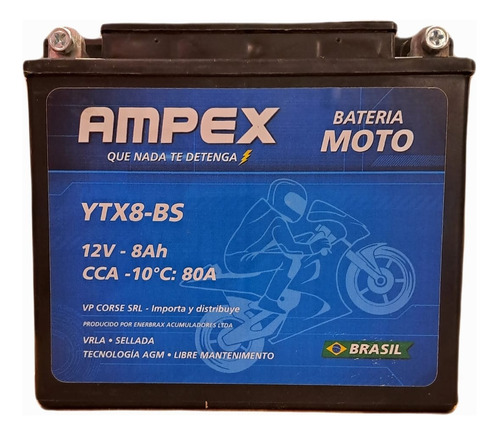Batería Moto,cuatri ,sellada , Ytx8-bs 8ah Made In Brasil