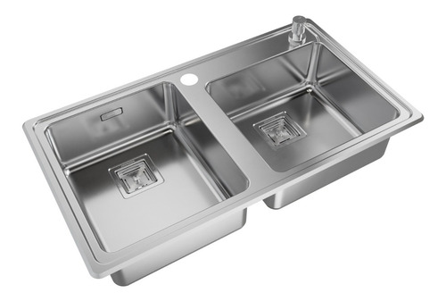 Pileta Cocina Johnson Q85 Ad Quadra Acero Orif Dosificador