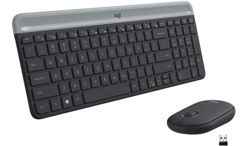 Teclado Y Mouse Inalambrico Logitech Mk470 Slim Negro 