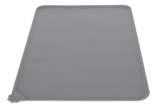 Grey Dog Food Mat Silicone Pet Feeding Waterproof Prevent