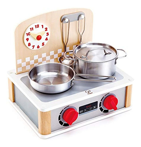 Hape Juego De Cocina Y Parrilla 2 En 1, Multicolor